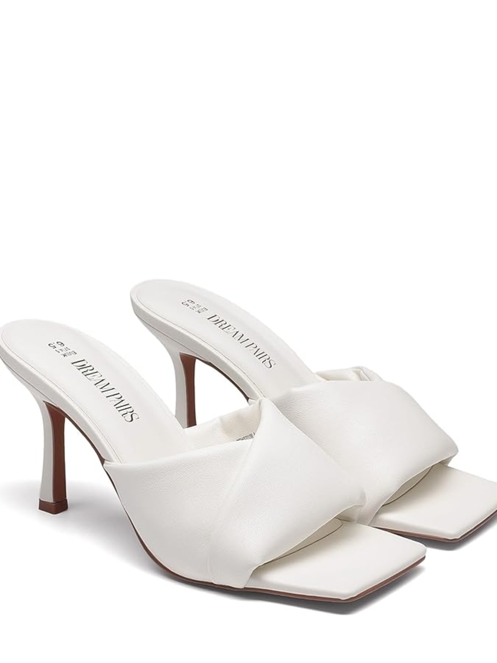 Dream Pairs White Knotted Slide Mules